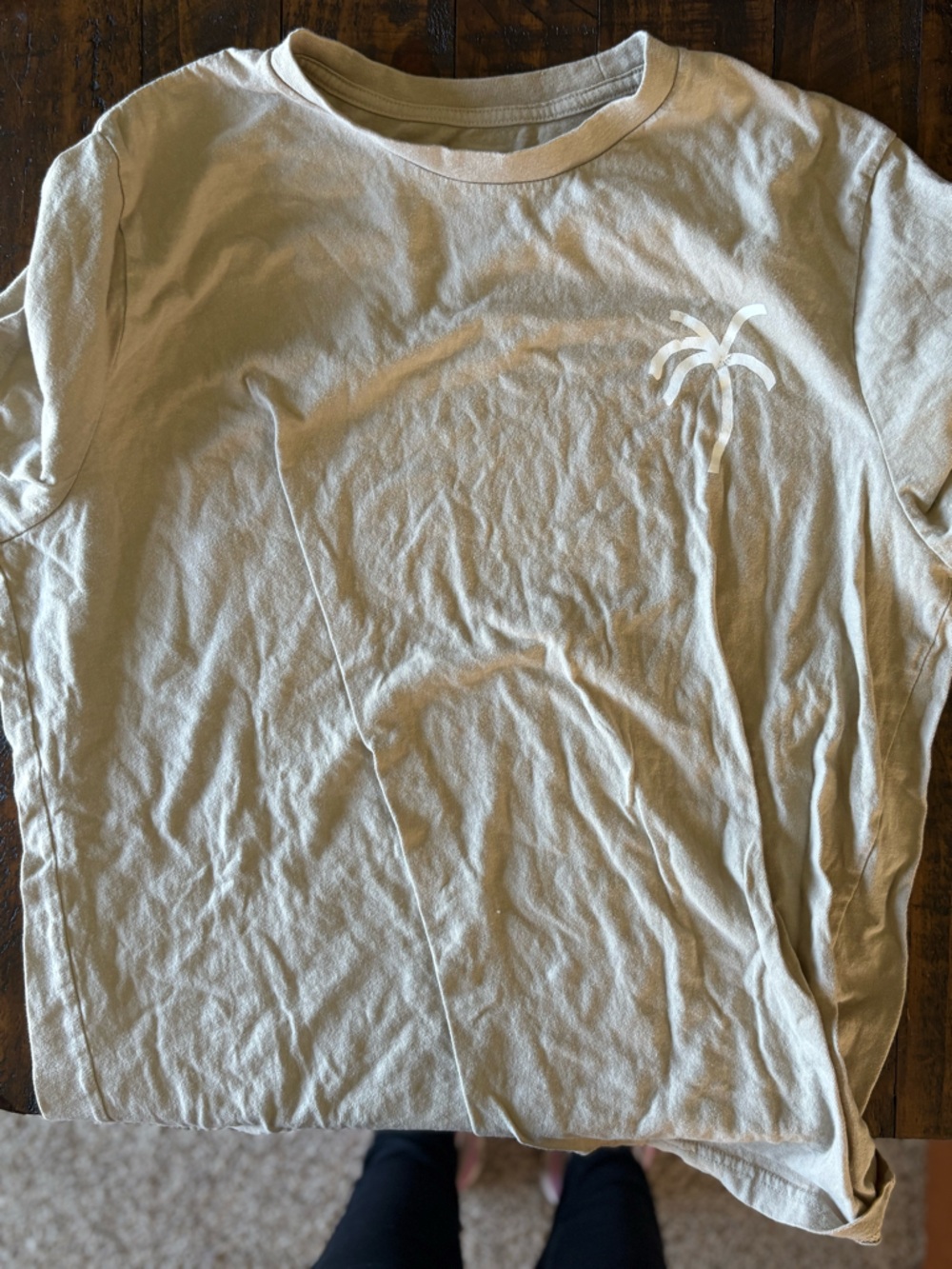 Old Navy Beige Palm Graphic Women’s Tee